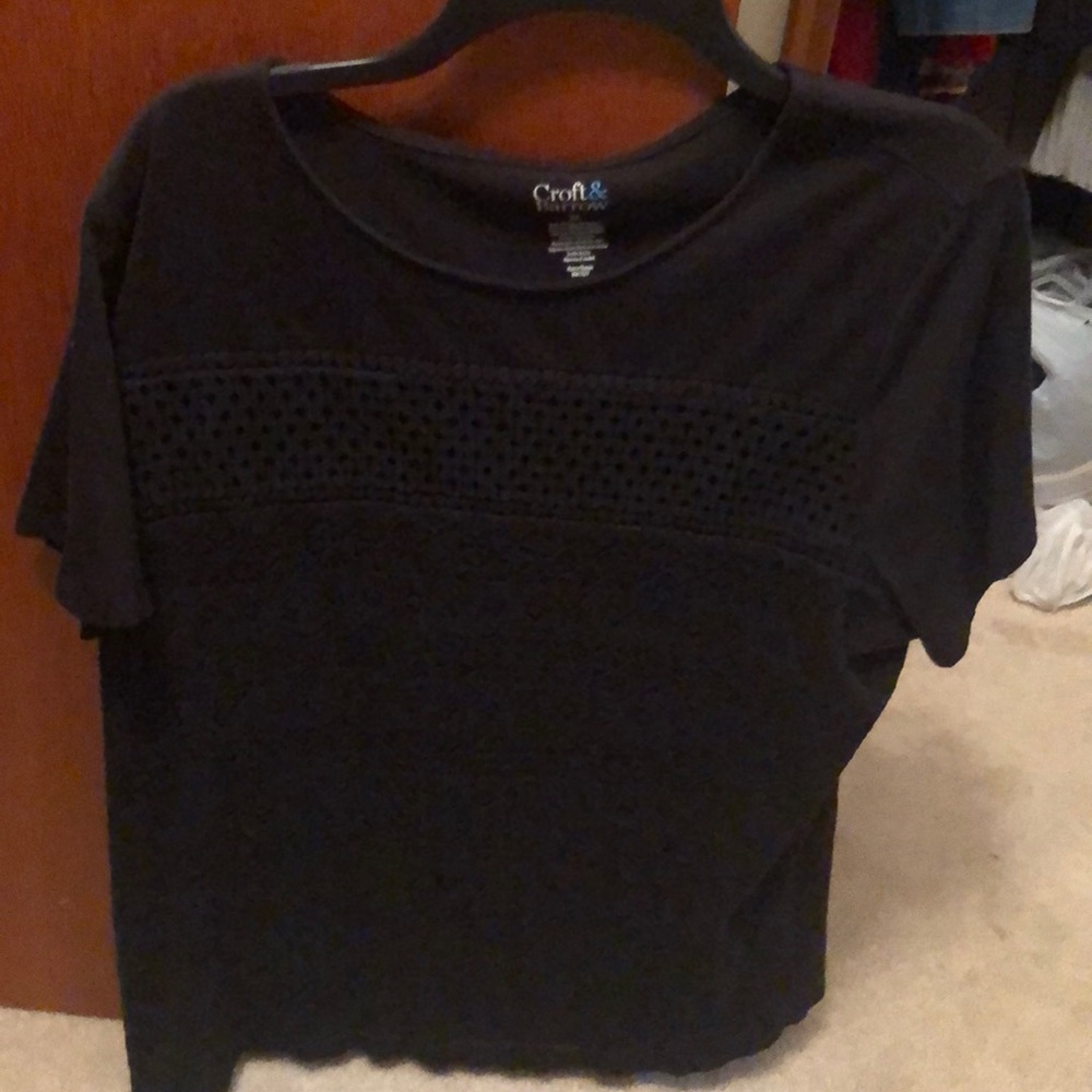 Croft and barrow black shirt